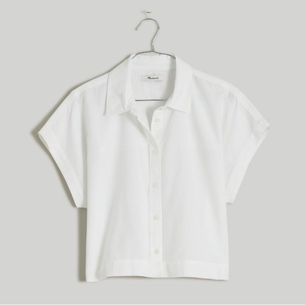 NWT Madewell White Crop Dolman Shirt - XL